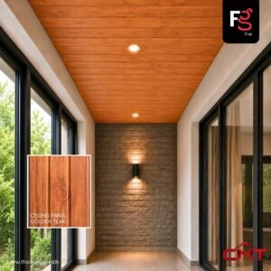 Golden Teak Wood Panel